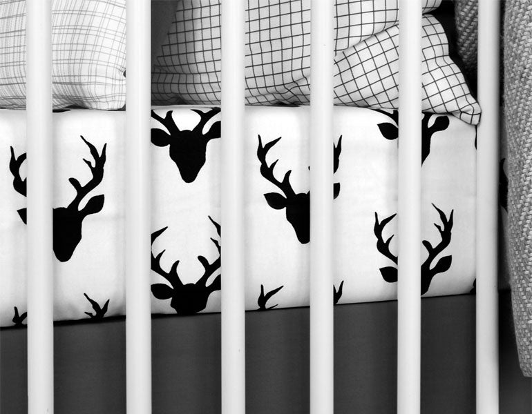 Deer Fitted Crib Sheet - Olli+Lime